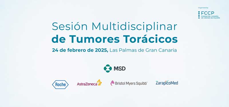Portada de la reunión científica sesión multidisciplinar de tumores torácicos